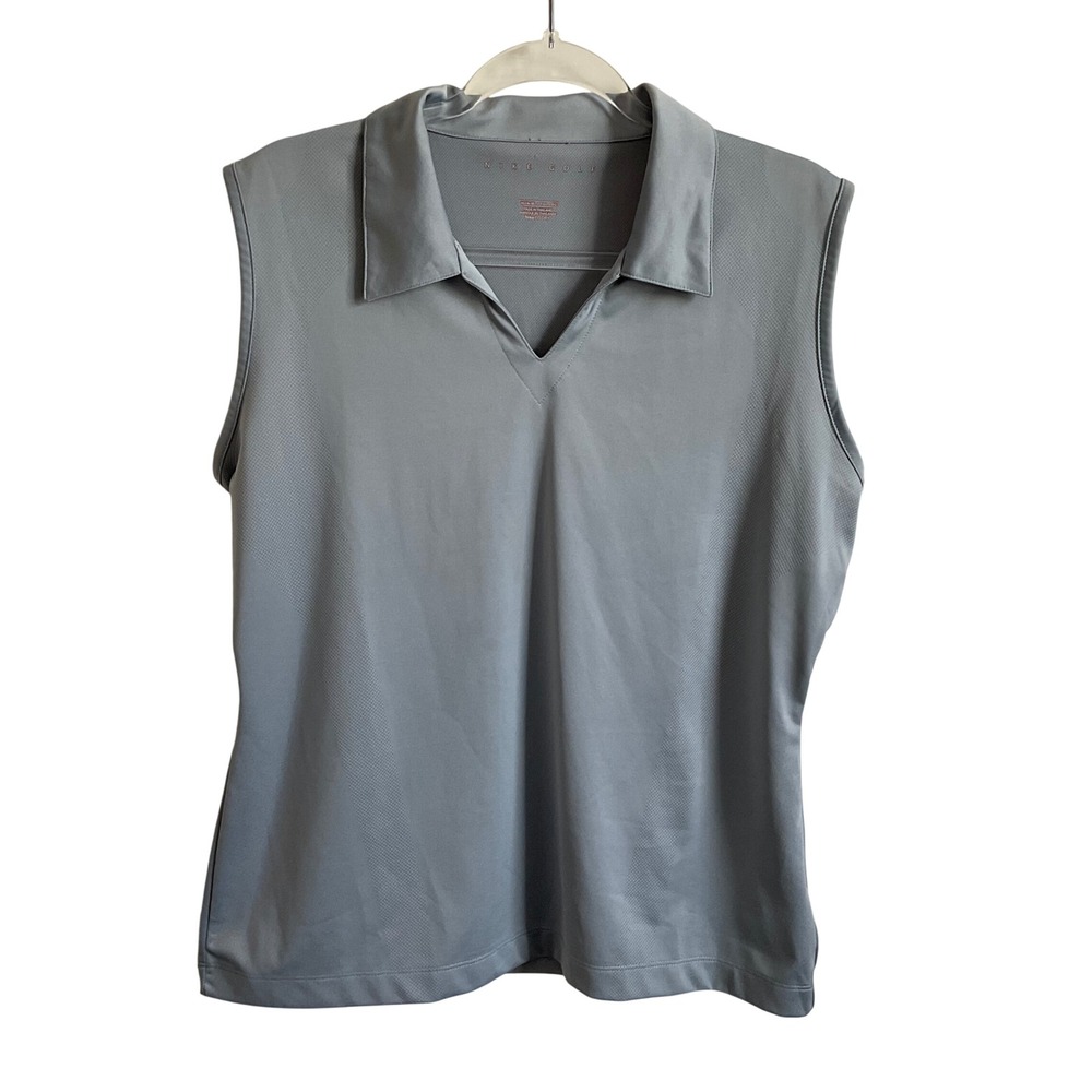 Nike‎ Golf Women's Grey Sleeveless Golf Tennis Pickleball Polo - Size XL